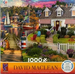CEACO David Maclean CHARLES HARBOR 1,000 piece puzzle with poster 2019 - Picture 1 of 8