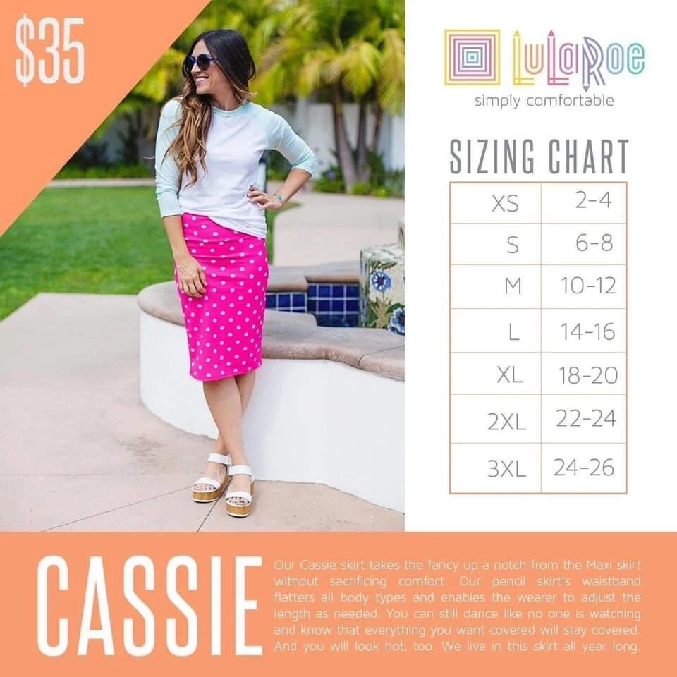 NUEVO CON ETIQUETAS - Falda LuLaRoe Cassie - Varios Estampados y Tallas Foto 1 de 1