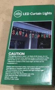 1 Winter Wonder Lane Happy Holiday LED Santa Stop Here - Picture 1 of 4