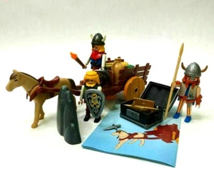 Vintage Playmobil Wikinger Räuber Custom Set Rollenspielwagen Pferde Figuren - Bild 1 von 12