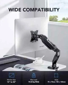 HUANUO Single Monitor Arm for 13 to 32 inch Screen Gas Spring Monitor Arm HNSS6 - Picture 1 of 6