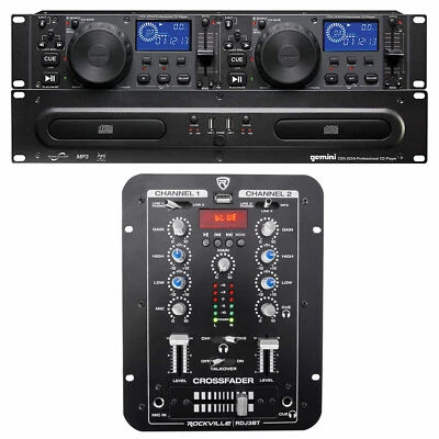 Gemini CDX-2250i Pro DJ Dual Zwei Deck Rackmontage CD/MP3 Mediaplayer + 2-Kanal Mixer - Bild 1 von 4