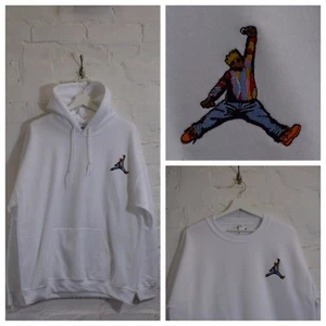 Hecho real Biggie x Jordan Hip Hop Blanco Sudadera con Capucha Sudadera con Capucha - Imagen 1 de 1