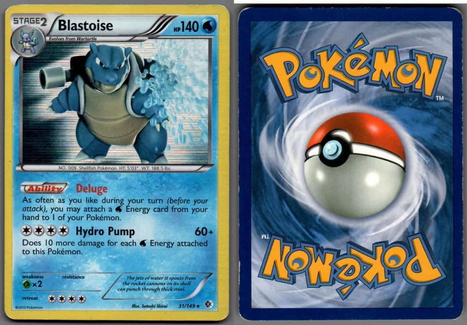 2012 Pokemon, B&W Boundaries Crossed, #31/149 Blastoise, Holo Rare - Image 1 of 1