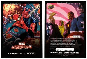 2008 Upper Deck Marvel Masterpieces Promo / Redeemed Points Card Spider-Man - Picture 1 of 1