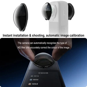 Original 10H Tempered Glass ND16/ND32/ND64 Filters Set For Insta360 X5 Camera - Picture 1 of 17
