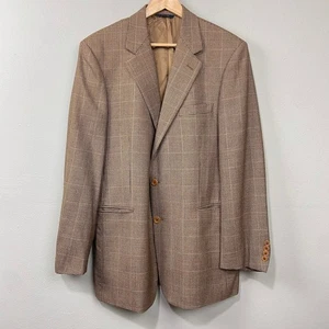 Vintage Brooks Brothers Blazer Sport Coat Sz 42L Houndstooth Wool Italy Academia - Picture 1 of 14