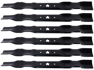 6 USA Mower Blades® Mulching for AYP 127843 134149 138498 138791 138971 42" Deck - Picture 1 of 6