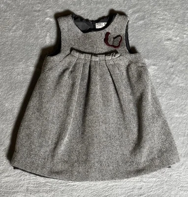 Платье-джемпер Zara Baby для девочек ясельного возраста размер 18-24 месяцев шерстяная смесь без рукавов - Изображение 1 из 4