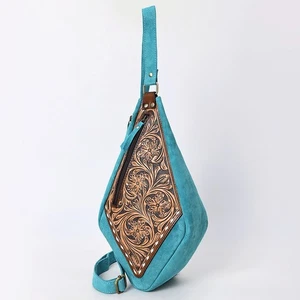 AD American Darling Sling Beautifully Hand Tooled Genuine Leather women bag - Picture 1 of 8