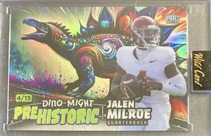 Jalen Milroe /15 Dino-Might 2024 Wild Card Rookie RC Seattle - Picture 1 of 2