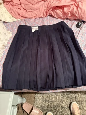 Falda plisada tostada francesa azul marino talla 20 y media nueva con etiquetas Foto 1 de 3