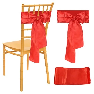 Stuhlschärpen für Hochzeiten,80 Packungen Chiffon-Stoff,9ft,Stuhlhussen,Rot - Bild 1 von 4