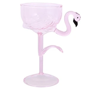  Goblet Banquet Travel Flamingo Drinking Glasses Tropical Party Cups - Picture 1 of 12