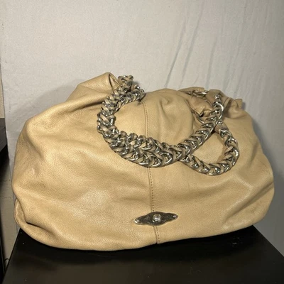 elliott lucca leather handbag large Woven Chain Handle Tan  - Image 1 of 4