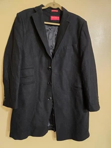 Mantoni Milan Italy (Italy Design) 3 Button Mid-Length Car-Coat Charcoal Size 40 - Picture 1 of 16