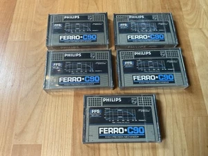 Philips Ferro C90 cassetta vuota nuova x 5 - Foto 1 di 4