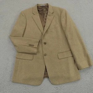 100% Cashmere Sport Coat 42R Mens Herringbone Blazer Jacket Lanificio di Pray - Picture 1 of 15