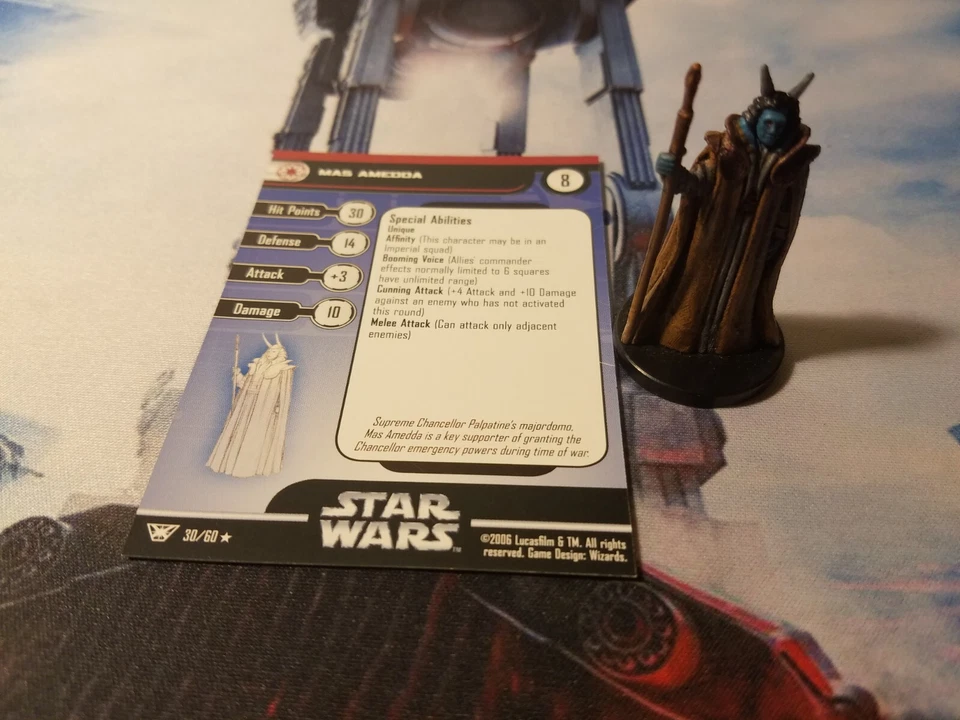 Star Wars Miniaturas Campeones de la Fuerza 30 Mas Amedda Foto 1 de 1