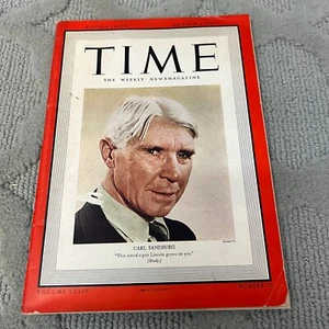 Time The Weekly News Magazine Carl Sandburg Volume XXXIV No 23 December 4 1939 - Picture 1 of 16