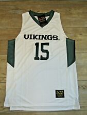 Portland State Vikings #15 White Basketball Jersey size Men's 2XL