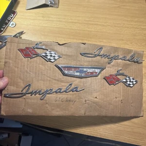 Original Used 1961 Chevrolet Impala Emblems Trim Badge Lot - Picture 1 of 10