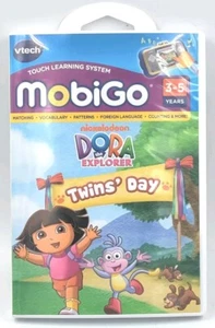VTech MobiGo Nickelodeon Dora The Explorer Twins' Day Game Cartridge Complete - Picture 1 of 3