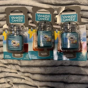 Lot Of 3 Yankee Candle Bahama Breeze Ultimate Car Jar Air Freshener - Picture 1 of 2