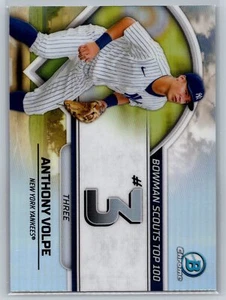 2023 Bowman #BTP-3 Anthony Volpe Bowman Scouts Top 100 New York Yankees - Picture 1 of 2