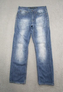 Vintage Y2K Helix Straight Leg Blue Denim Flap Pocket Jeans Men's Size 29x30 - Picture 1 of 14