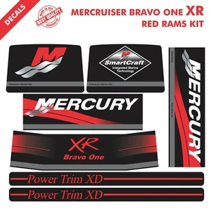 2016 MERCRUISER BRAVO ONE XR RED DECALS KIT RED RAMS STICKER SET |77 - Picture 1 of 1