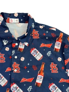 St Louis Cardinals Hemd Herren XL Hawaii Budweiser Bier Baseball Logo - Bild 1 von 7