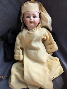 Antique J.D. Kestner 18" Doll w/Full Nun's Habit- All Bisque-Head Mold #260 - Picture 1 of 14