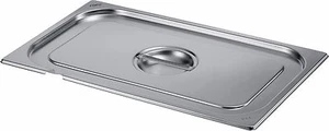 Tapa GN 1/2 acero inoxidable con hueco de cuchara para recipiente GN recipiente Gastronorm - Imagen 1 de 1