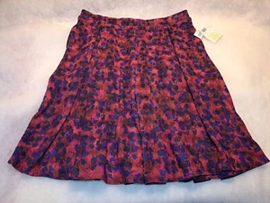LuLaRoe Madison Skirt Box Pleat Womens 3XL Pockets Floral Pull On Skirts 0829 - Picture 1 of 6