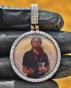 📸 COLGANTE FOTO 1" MOISSANITA PLATA 925 PLATA MEMORIA FOTO PERSONALIZADA ✅ - Imagen 1 de 5