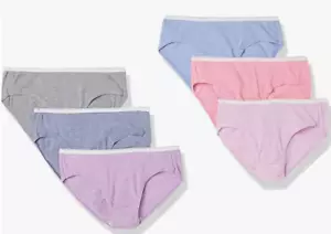 Hanes Girls' Underwear, Ribbed Moisture-Wicking Tagless Panties, Hipster - 10 - Picture 1 of 4