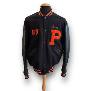 Varsity Letterman Jacket Prairie High School  Bomber Style Size 46 Long - Dave - Image 1 of 4