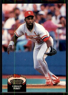 1992 Stadium Club Gerald Perry #338 St. Louis Cardinals - Image 1 of 2