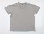 Yukimo Masahiro Womens Grey 100% Cotton Basic T-Shirt Size L V-Neck