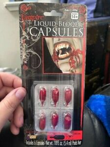 Vampire Blood Capsules Red Wound Makeup Fancy Dress Halloween Costume Accessory