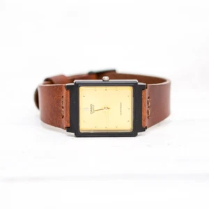 Casio MQ38 Timeless Unisex Design mit hochwertigem italienischem Lederarmband braun - Bild 1 von 4