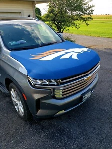 Denver Broncos Auto Hood Cover | Sports Flags | Auto Hood Covers | Hood Flags - Picture 1 of 5