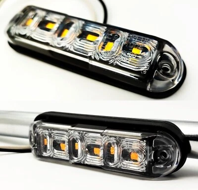 2 LED Blitzlicht Warnleuchte Slim LED Frontblitzer Strobe Straßenräumer 12V 24V - Bild 1 von 4