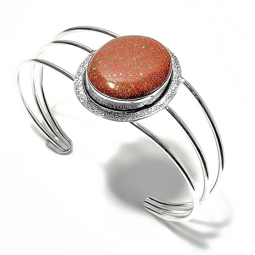 VALENTINO Bracciale Braccialetto Pietra Preziosa Pietra Sole Rossa Argento Sterling 925 Regolabile