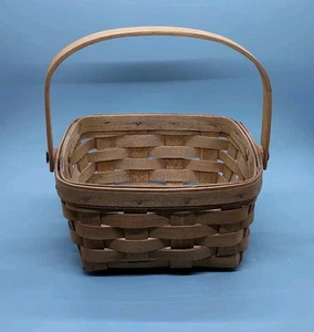 Vintage 1986 LONGABERGER Classic 7" Basket Folding Handle Berry Picking EUC - Picture 1 of 13
