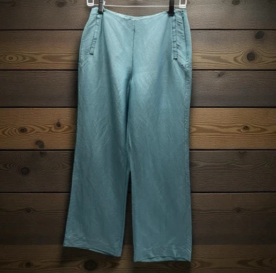 Vintage Emanuel Ungaro Powder Blue Silk Dress Pants Size 26 Waist SEE PHOTOS - Image 1 of 4