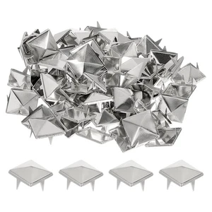 150Pcs Square Pyramid Rivets 15mm Four-Jaw Studs Spikes Copper Punk Rock Spots - Picture 1 of 8