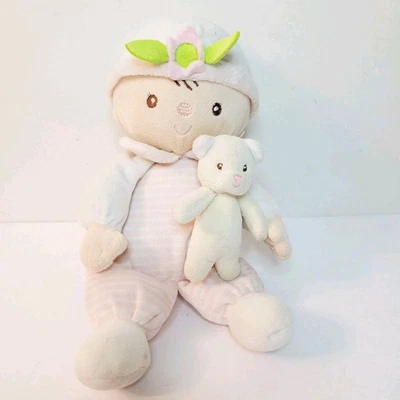 Muñeca Douglas Baby CLAIRE Rosa Blanco Rayas con Oso de Peluche 11 pulgadas Peluche Suave 2013 Foto 1 de 4