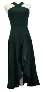 Green Dress Size Small Sleeveless Ruffle Front by Bbonlinedress NWT - Picture 1 of 24